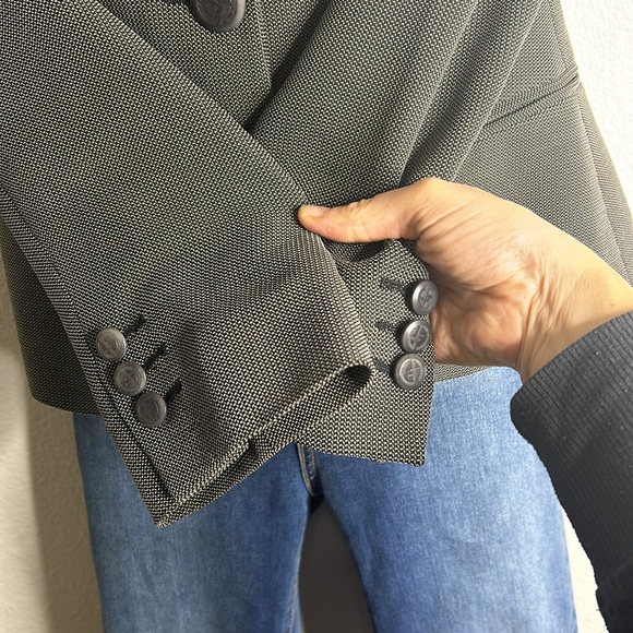 Giorgio Armani button front shoulder pads academia blazer - Picture 3 of 11